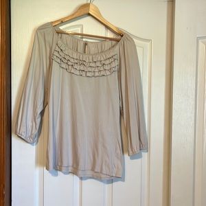 VGUC Garnet Hill cream colored blouse